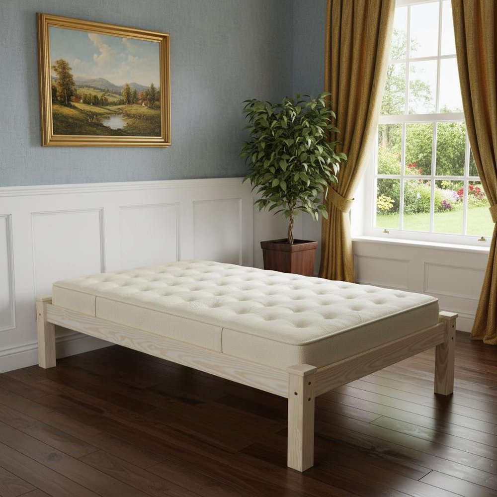 Natural Solid Wood Twin Bed Frame
