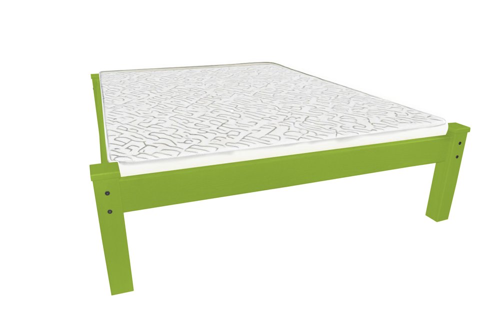 Lime Green Solid Wood Full Bed Frame