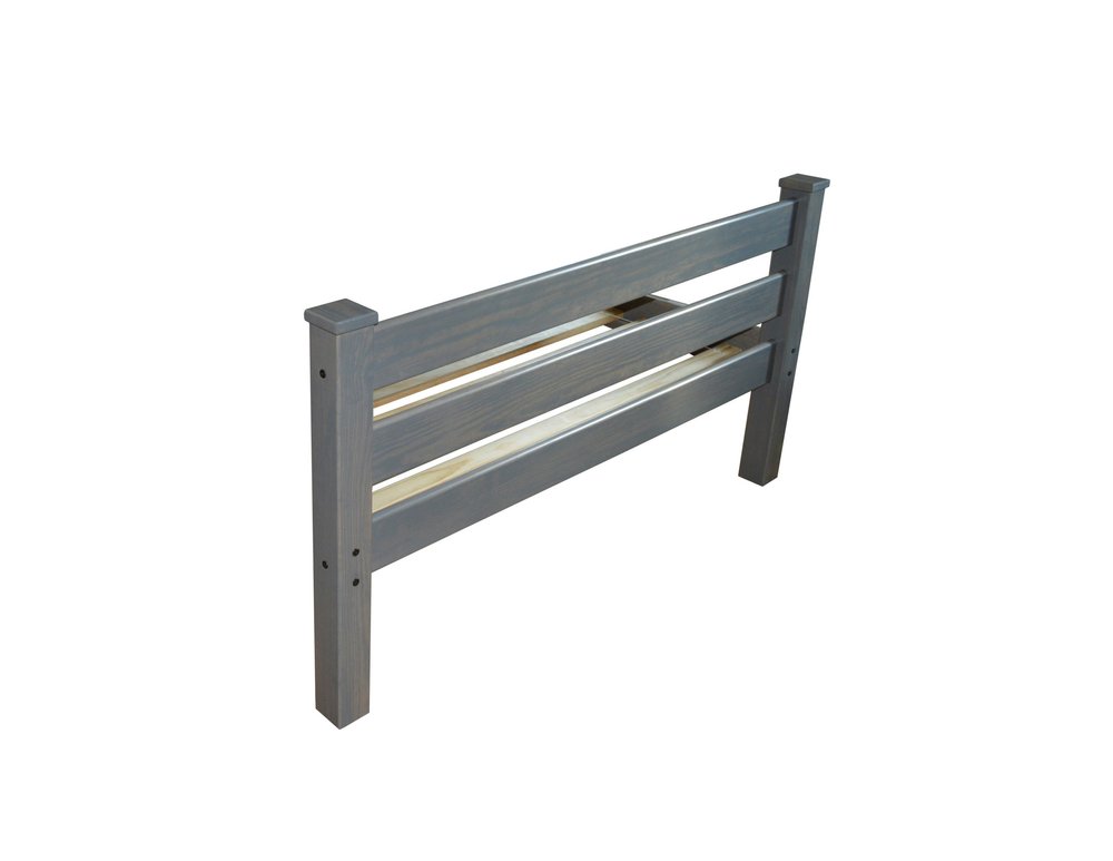 Gray Solid Wood Twin Bed Frame