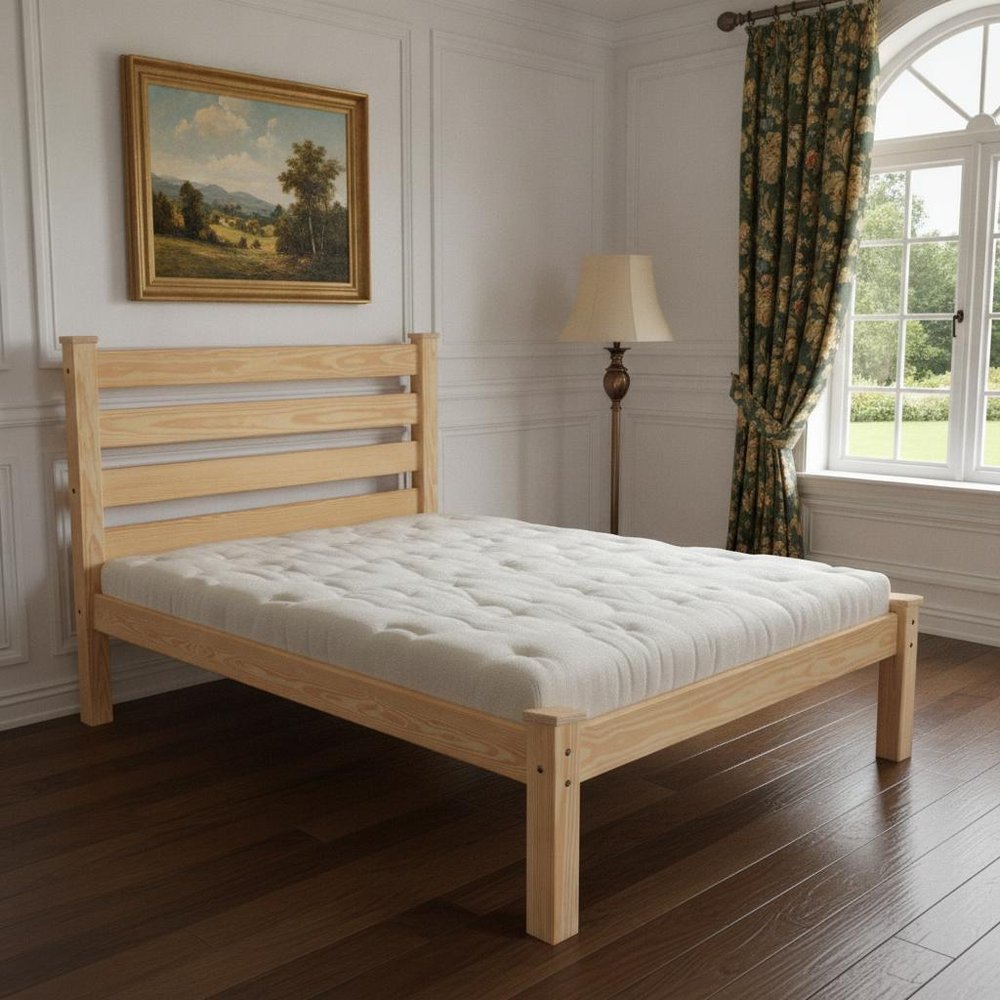 Natural Solid Wood Twin Bed Frame
