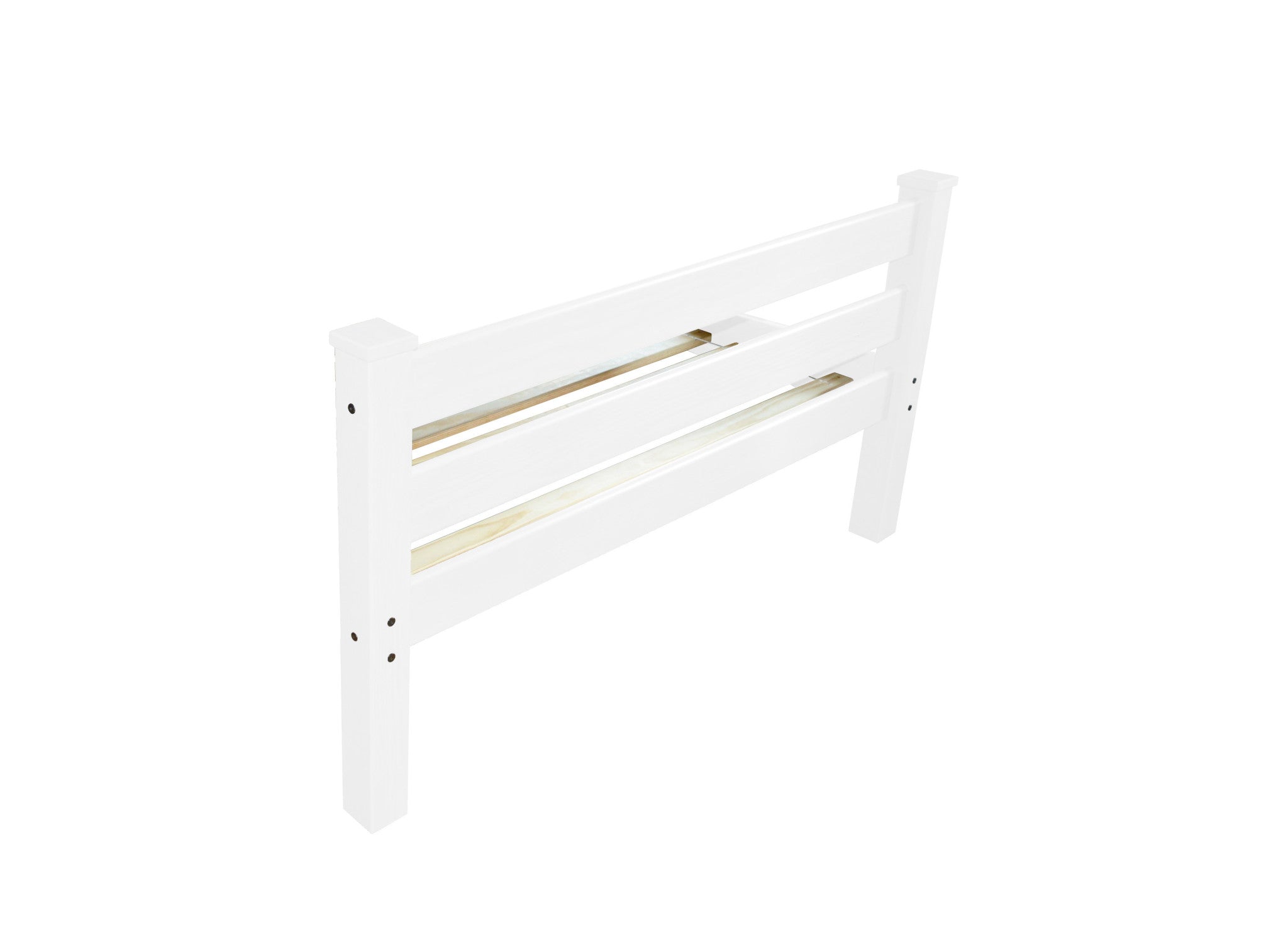 White Solid Wood Twin Bed Frame