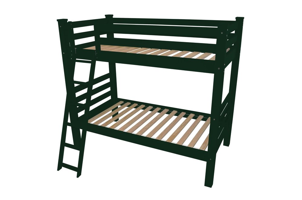 Green Twin Solid Wood Bunk Bed