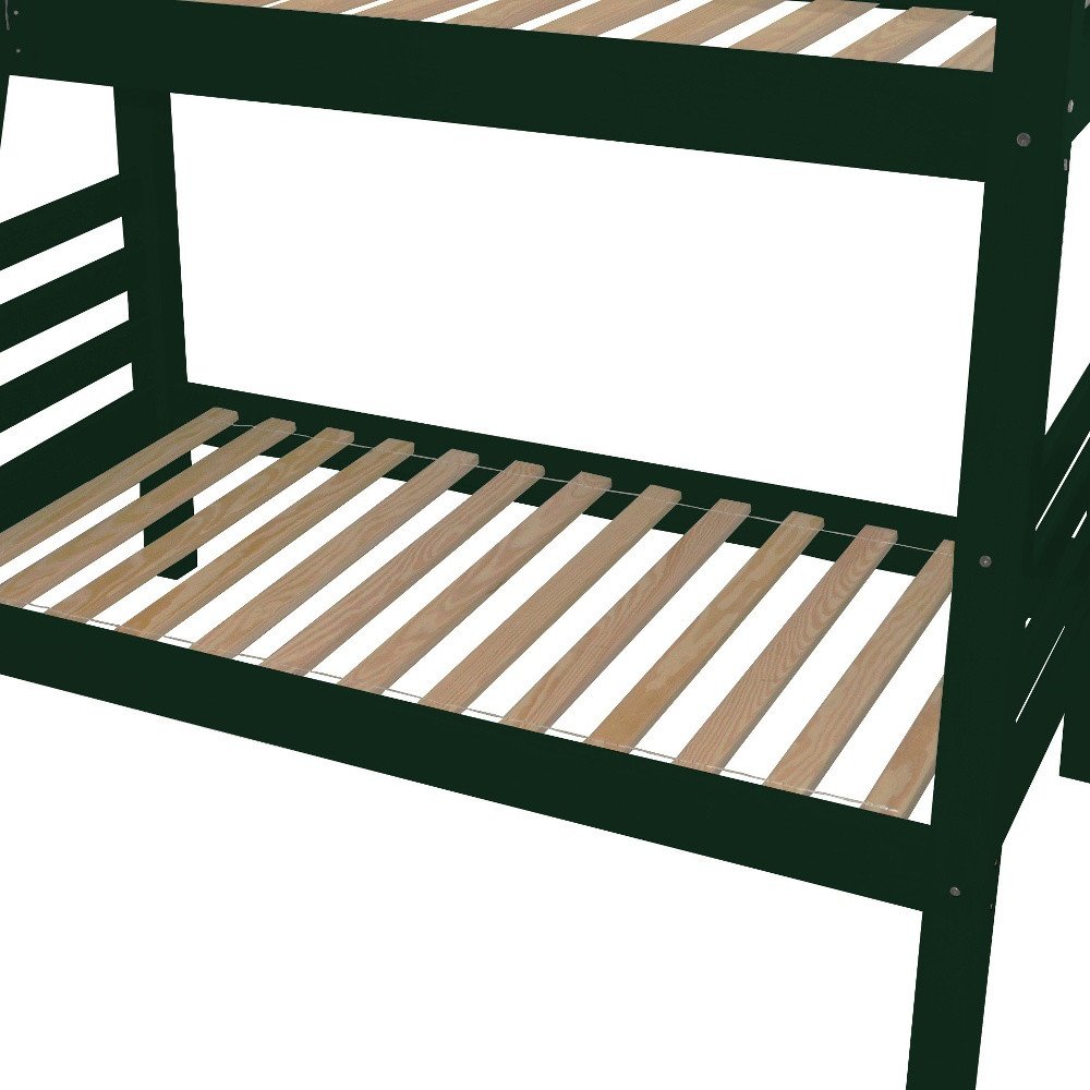 Green Twin Solid Wood Bunk Bed