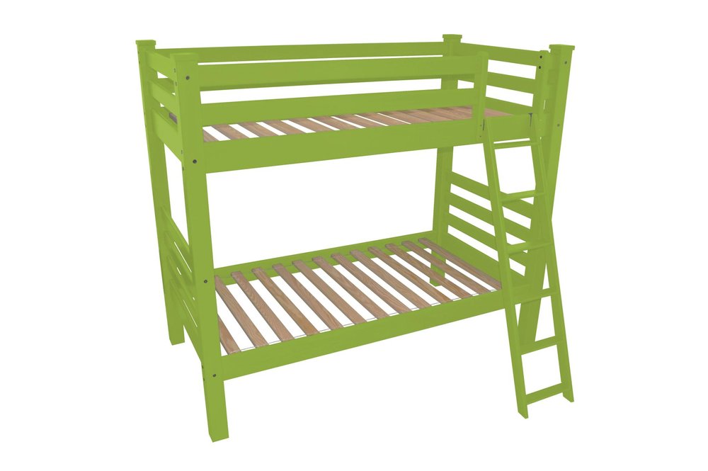 Green Twin Solid Wood Bunk Bed