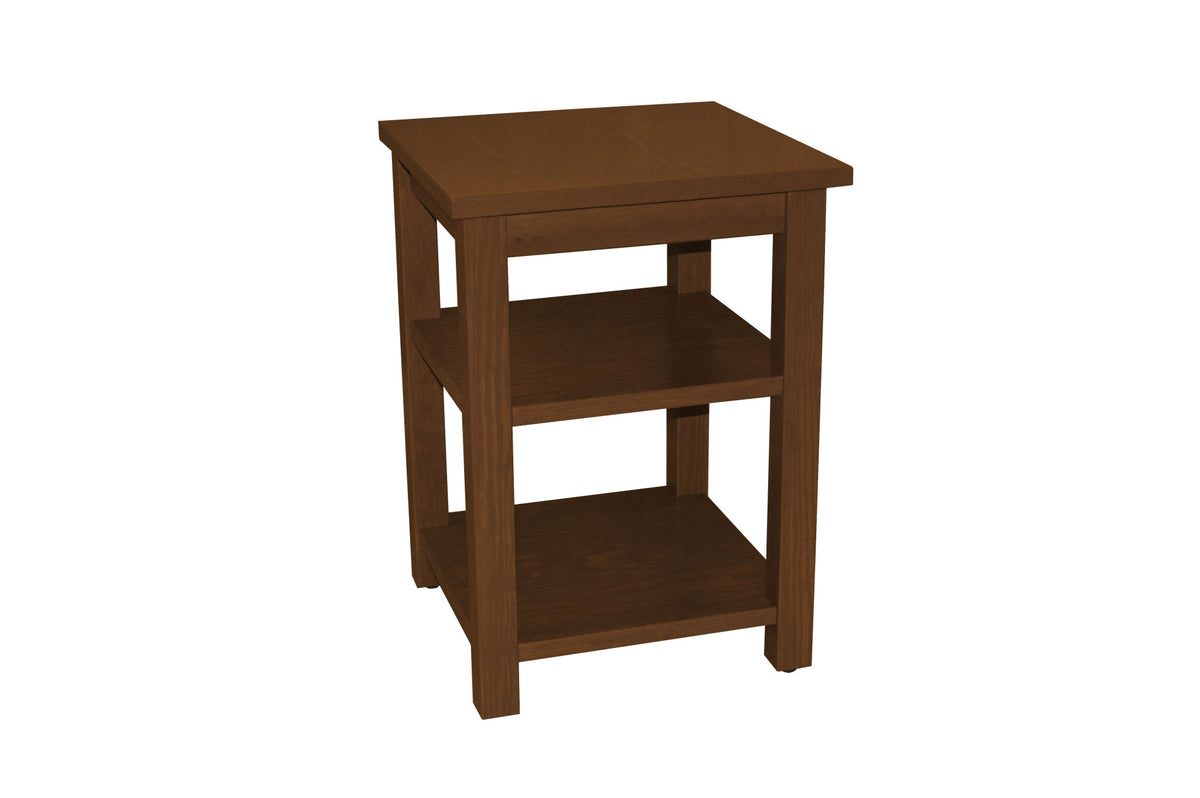 28" Brown Solid Wood Nightstand