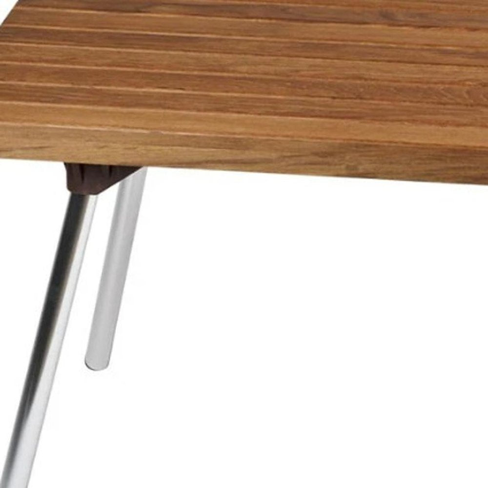 16" X 30" Brown Teak Rectangular Shower Bench
