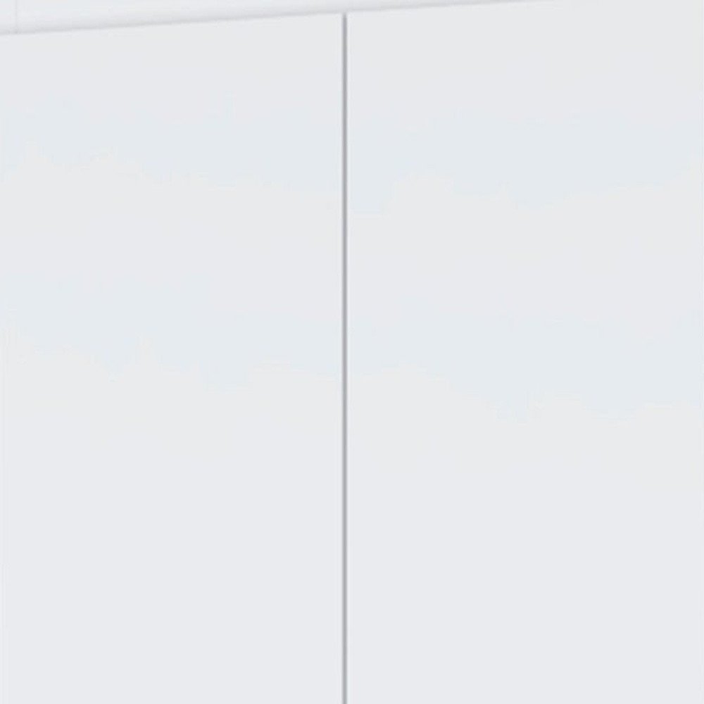 59" White Two Drawer Combo Dresser