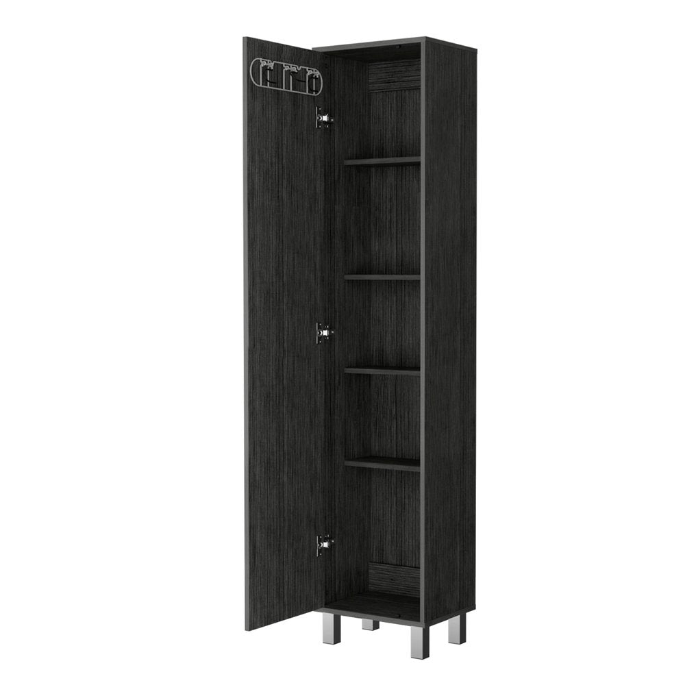 71" Gray Wood Accent Cabinet With Single Door