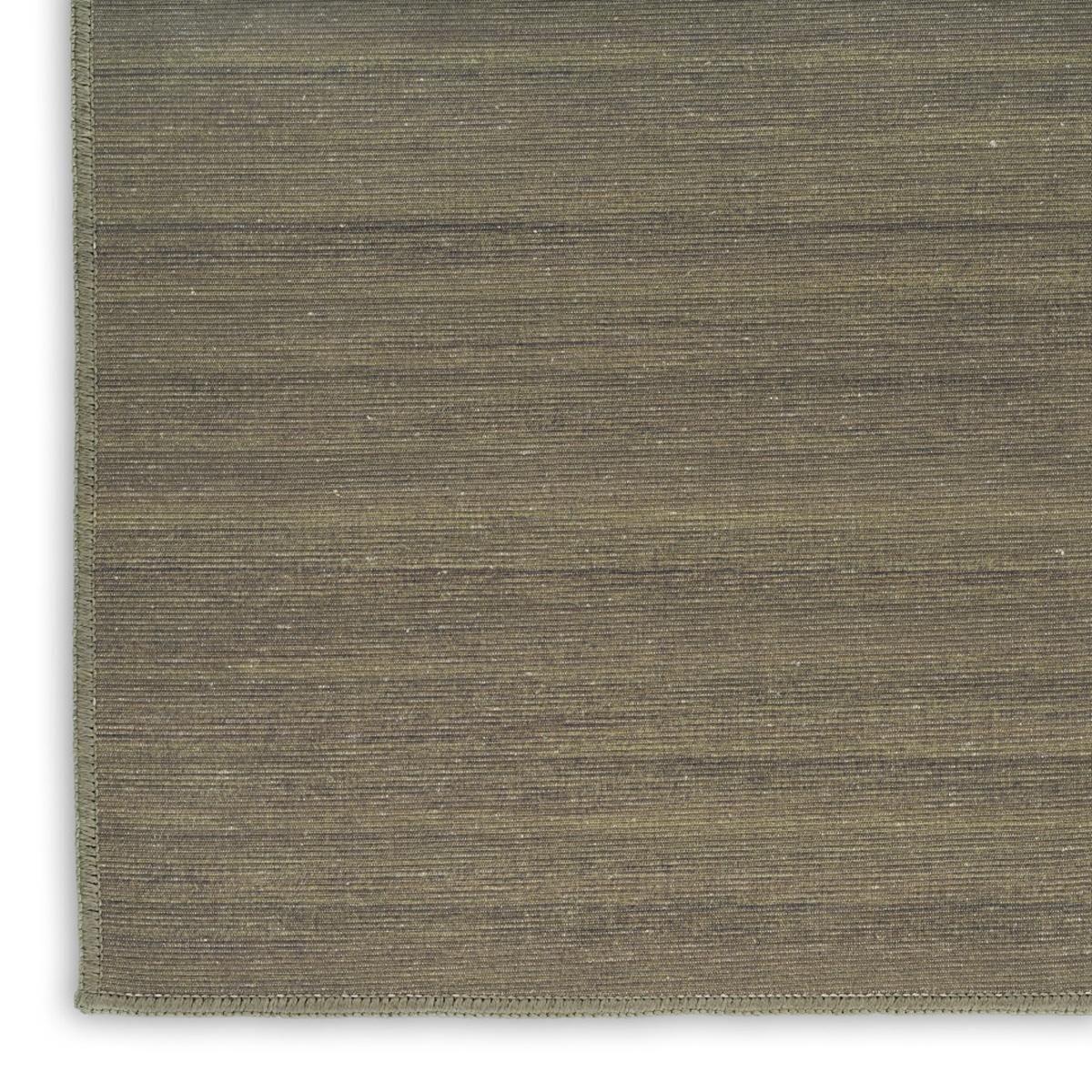 5' X 7' Green Abstract Washable Area Rug