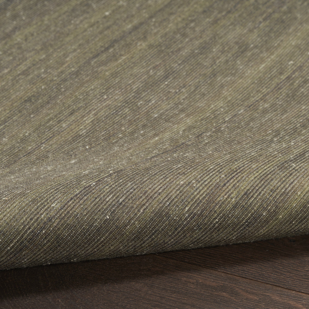 5' X 7' Green Abstract Washable Area Rug