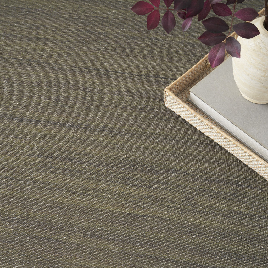 5' X 7' Green Abstract Washable Area Rug