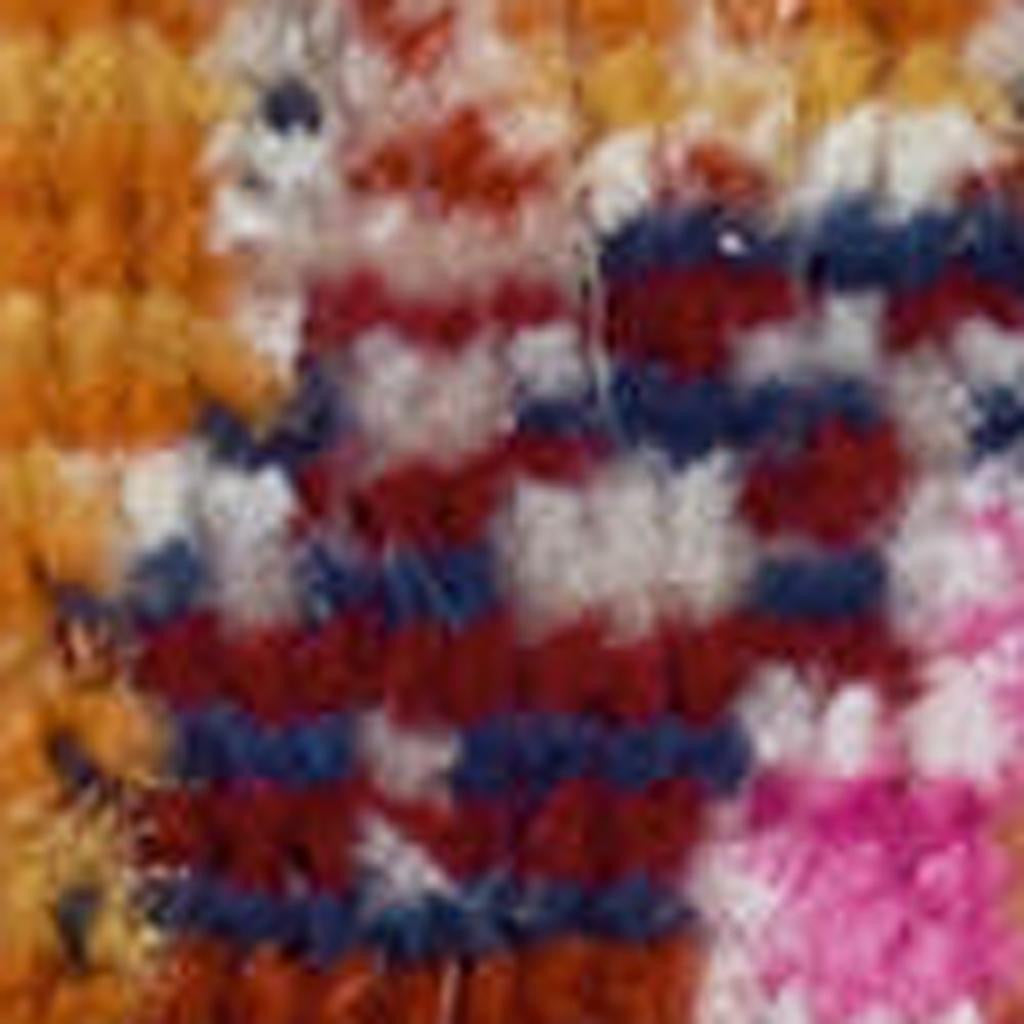5' X 8' Blue Yellow And Red Floral Distressed Non Skid Area Rug