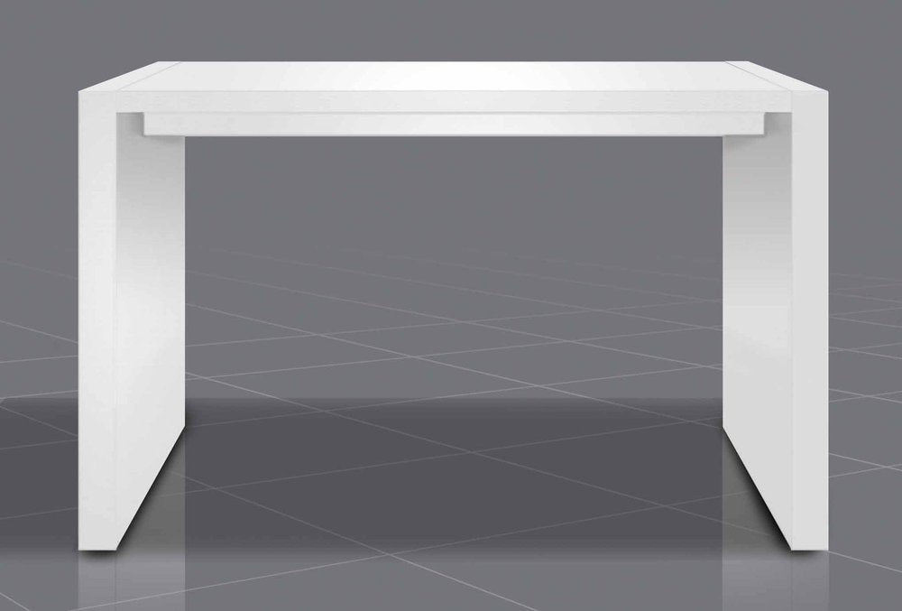 60" White Wood Rectangular Bar Height Bar Table