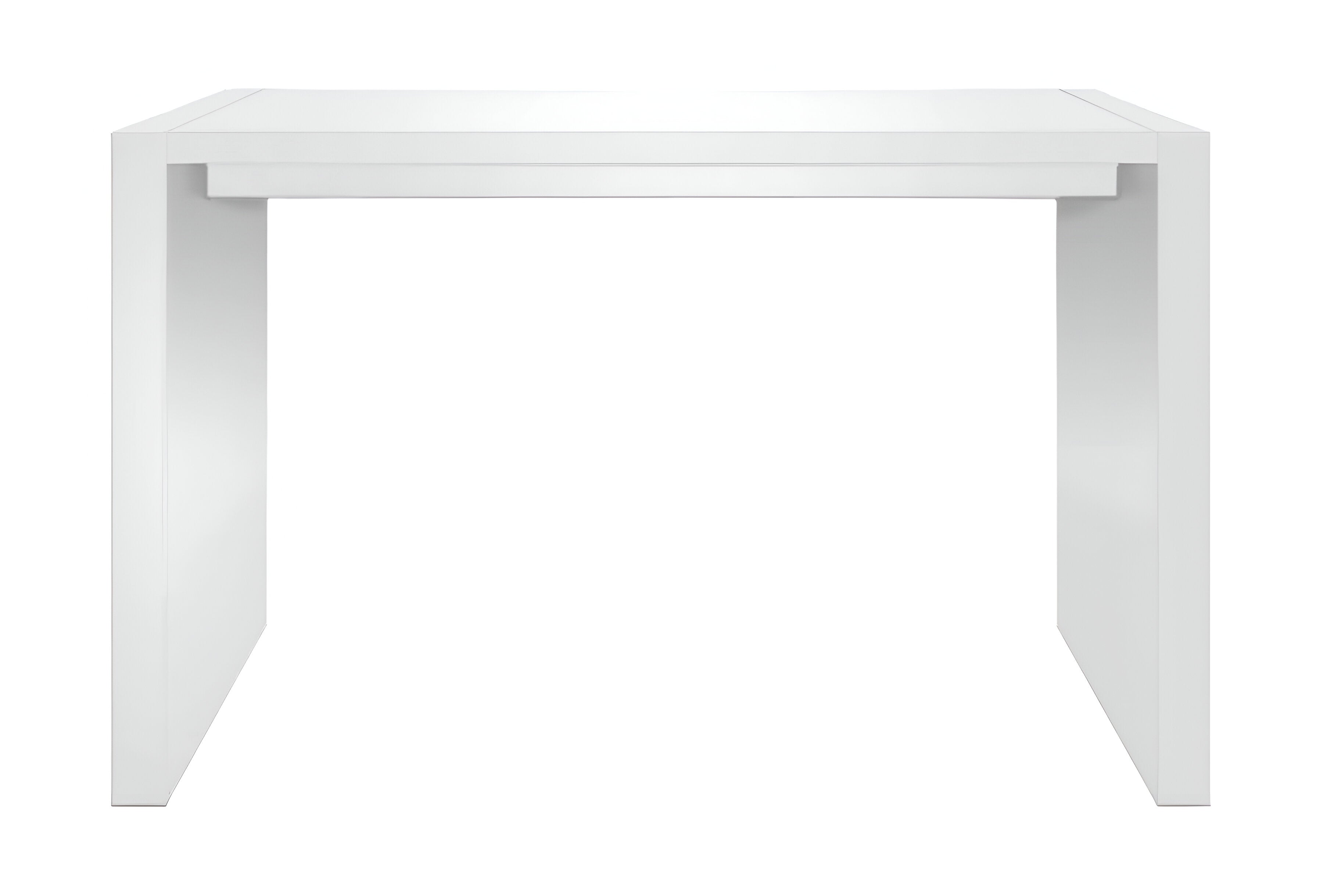 60" White Wood Rectangular Bar Height Bar Table