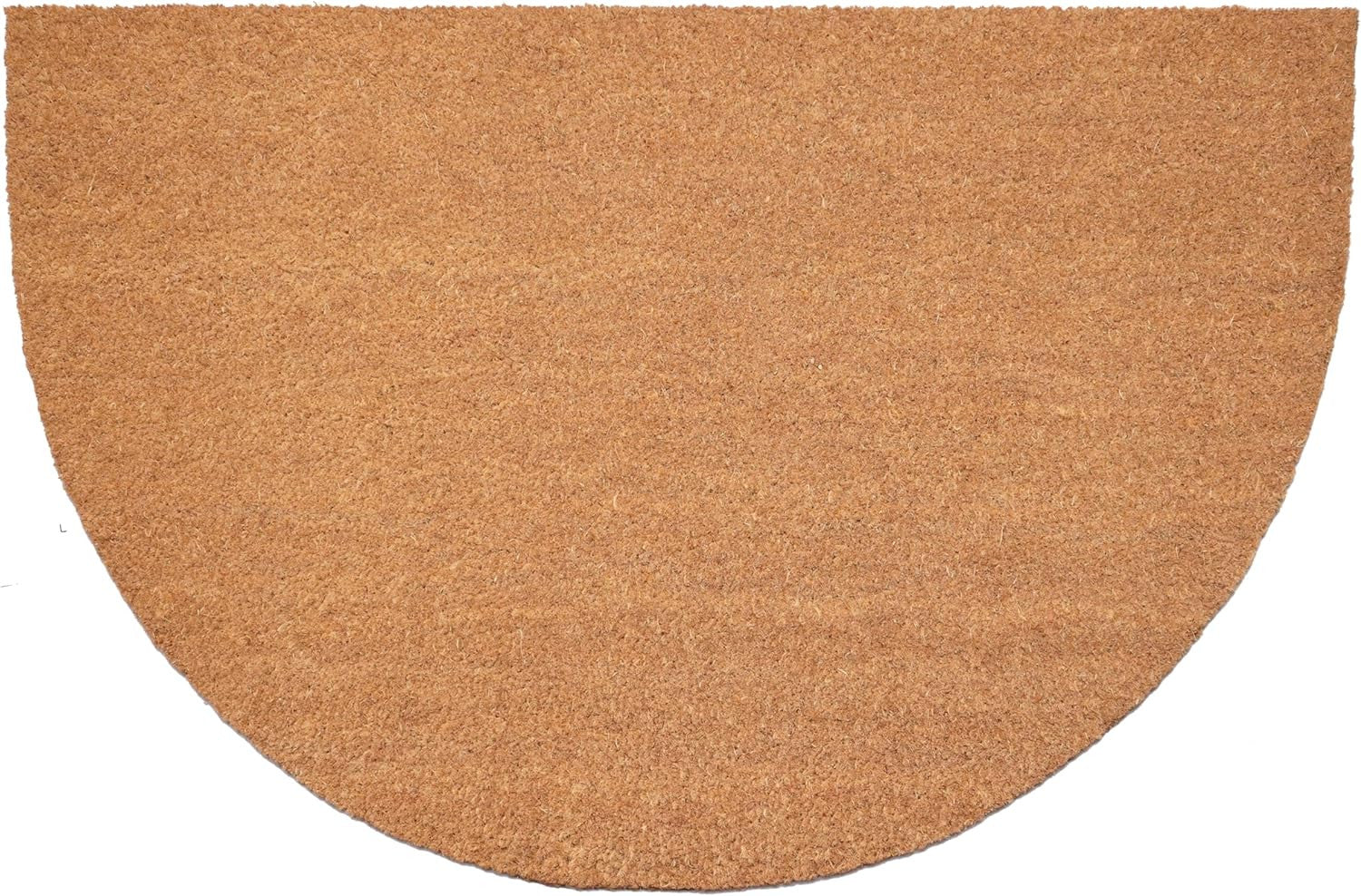 24" X 36" Natural Coir Solid Color Outdoor Semi Circle Door Mat