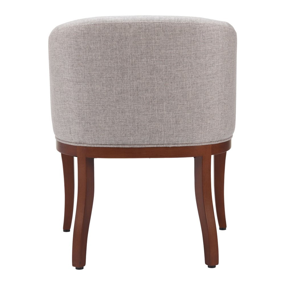 Gray and Brown Upholstery Dining Arm Chair