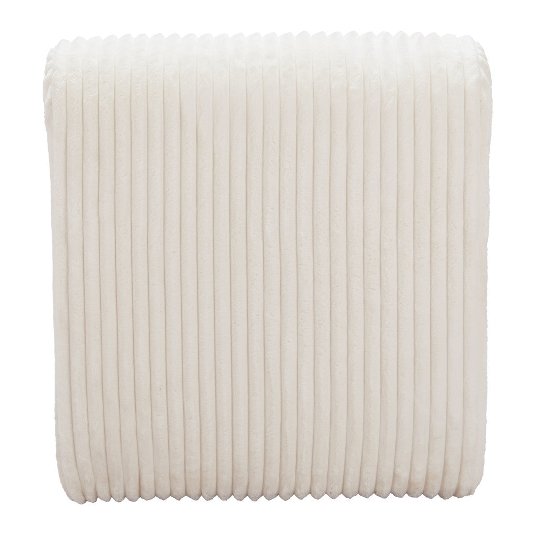 26" White Corduroy And Upholstered Lounge Chair
