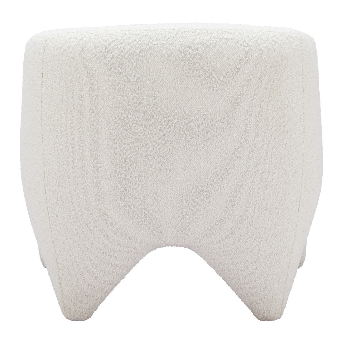 30" White Faux Shearling And Upholstered Arm Chair