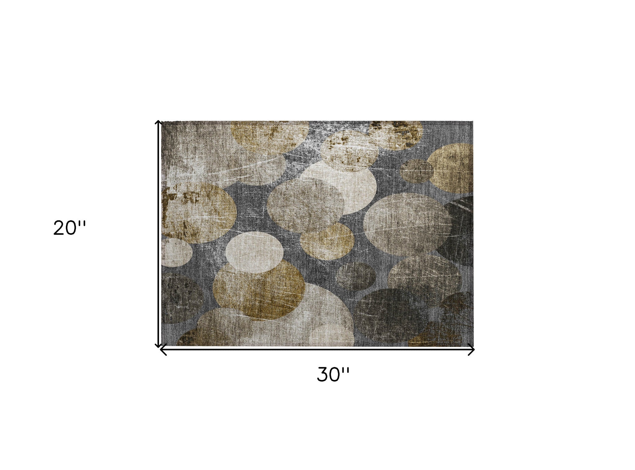 2' X 3' Brown Beige and Ivory Abstract Washable Non Skid Indoor Outdoor Area Rug