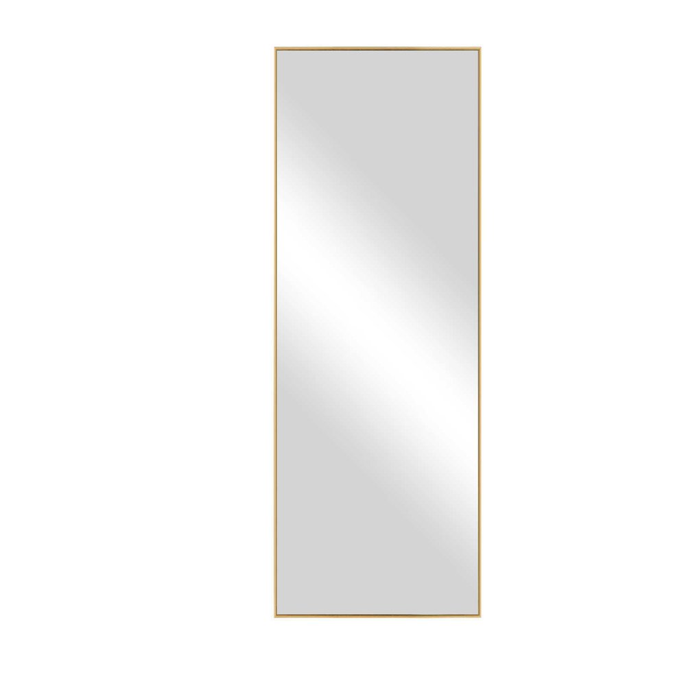 71" Gold Metal Leaning Framed Full Length Mirror
