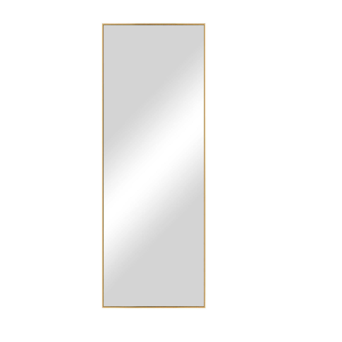 71" Gold Metal Leaning Framed Full Length Mirror