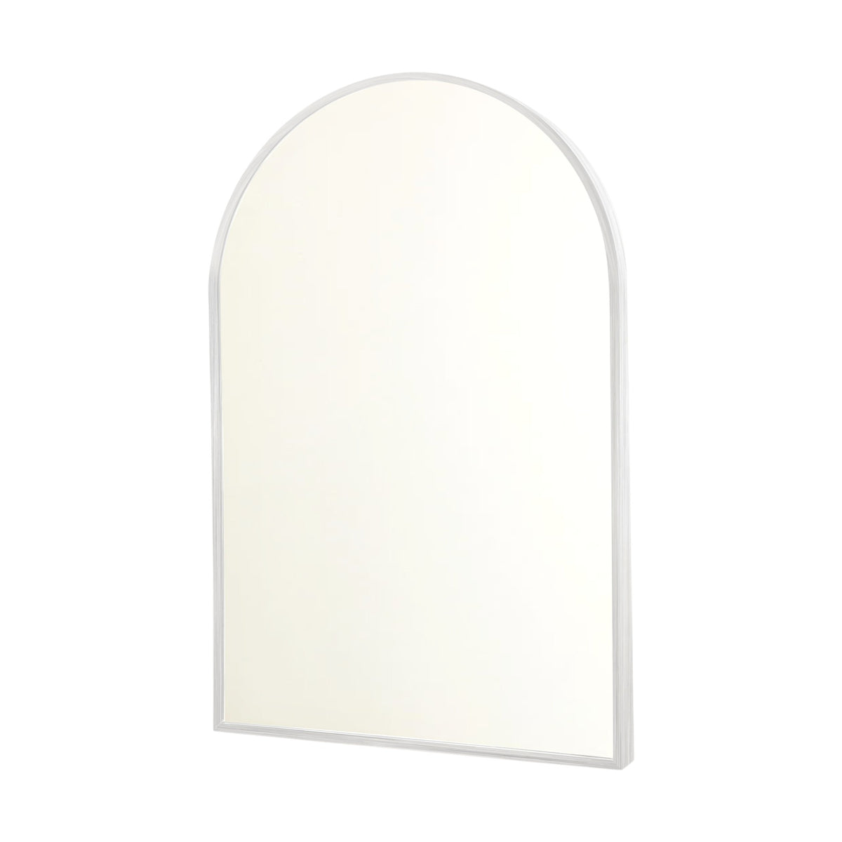 Set of Two Silver Metal Arch Framed Accent Mirrors