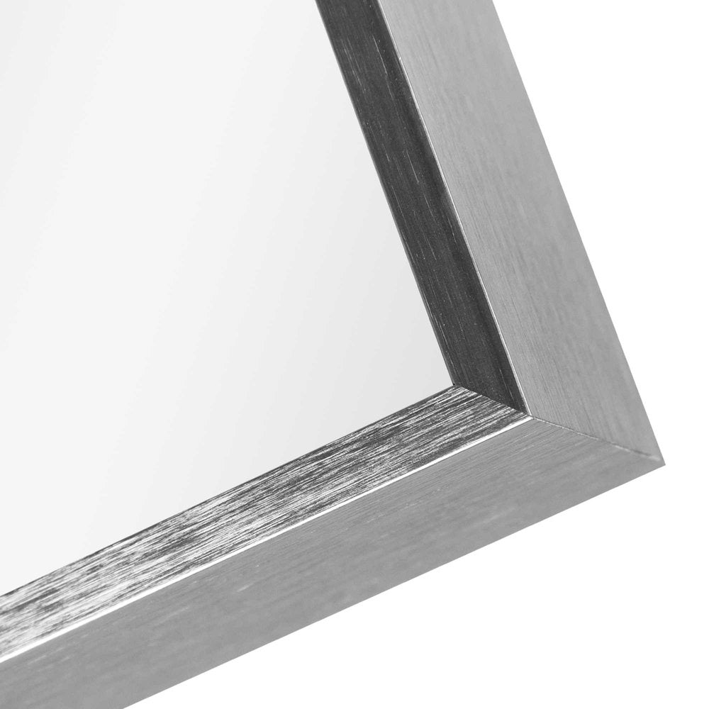 36" Silver Aluminum Framed Accent Mirror