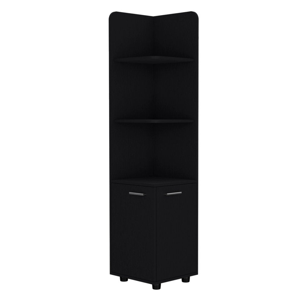 15" Black Wood Freestanding Bathroom Vanity
