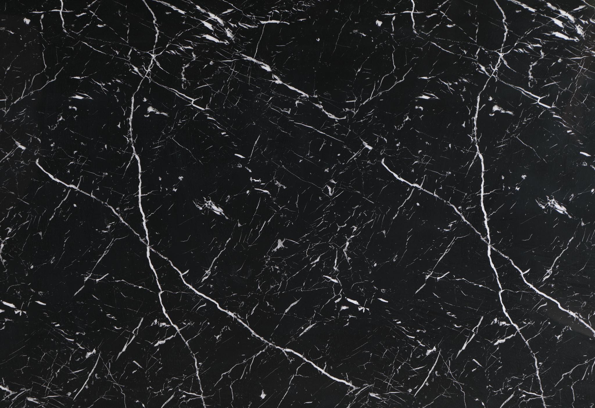70" Black Faux Marble and Wood Double Pedestal Base Dining Table