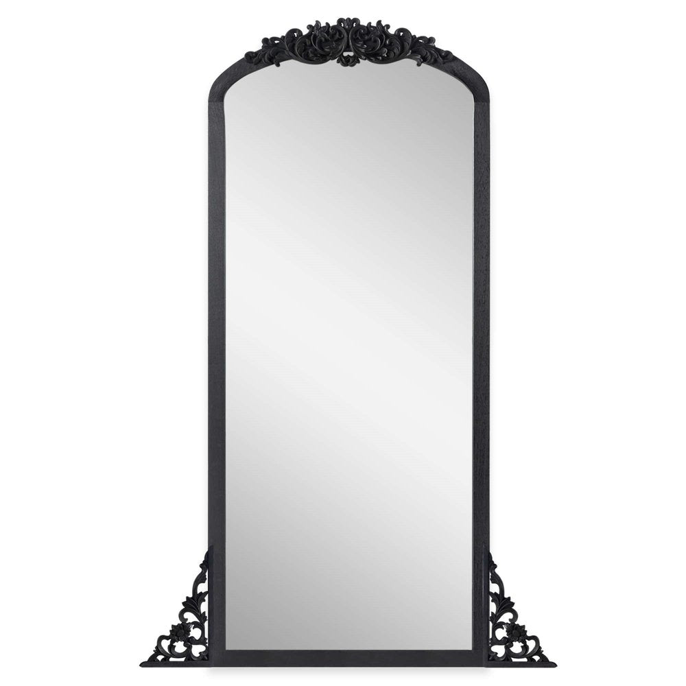 67" Black Solid Wood Framed Full Length Mirror