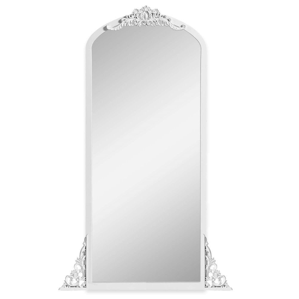 67" White Solid Wood Framed Full Length Mirror