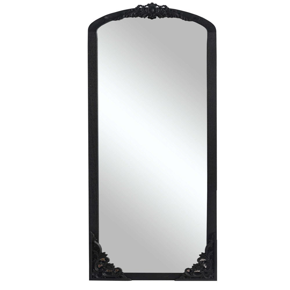69" Black Solid Wood Framed Full Length Mirror