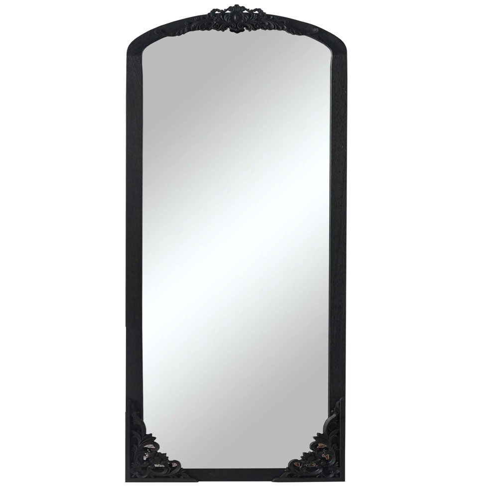 69" Black Solid Wood Framed Full Length Mirror