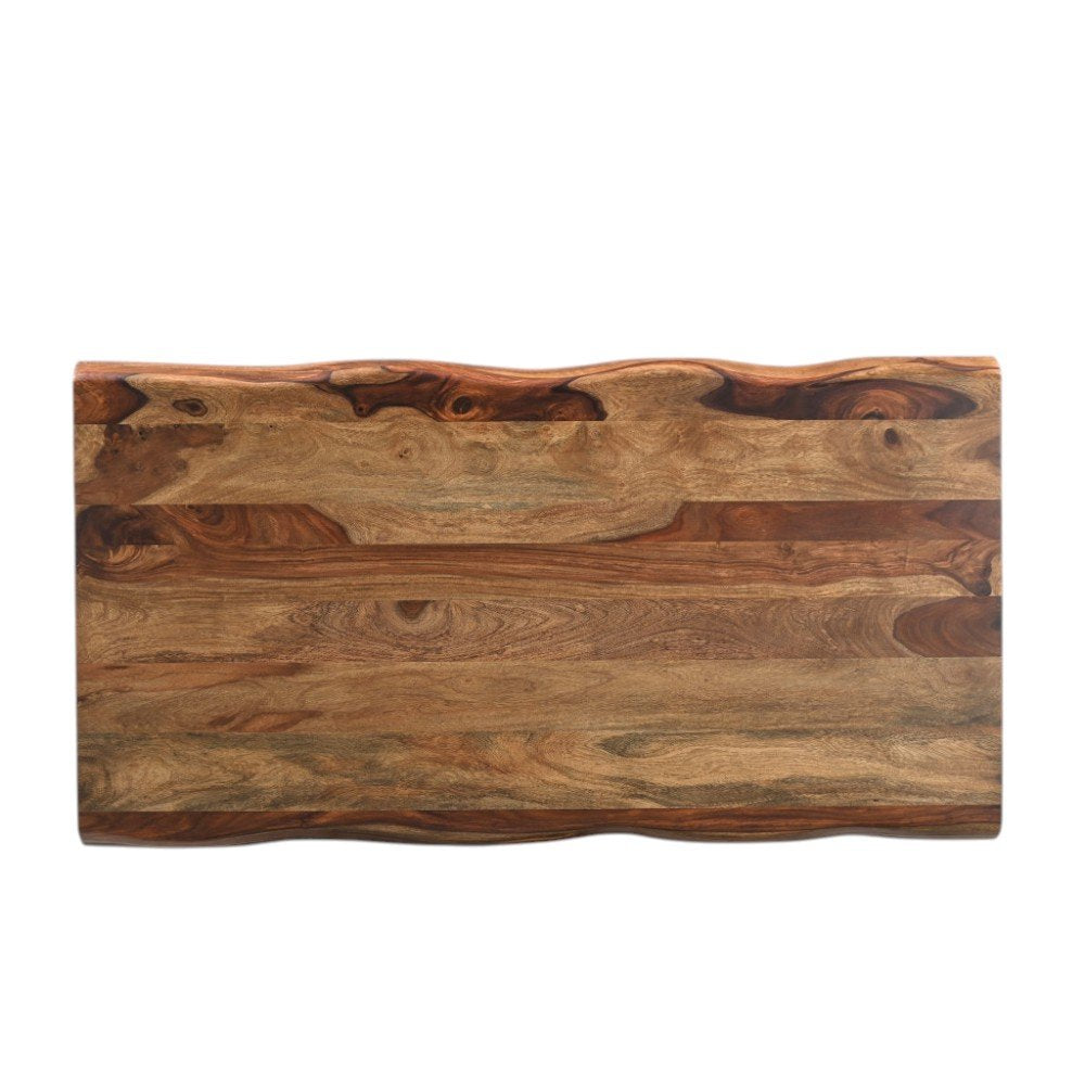 51" Brown Solid Wood Live Edge Coffee Table