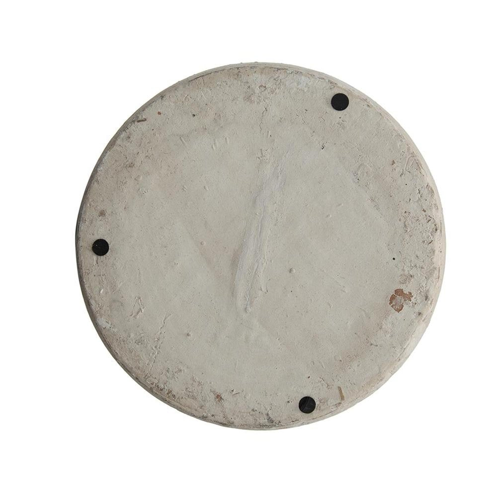 11" Antiqued Bronze And Light Gray Color Block Ceramic Round Table Vase