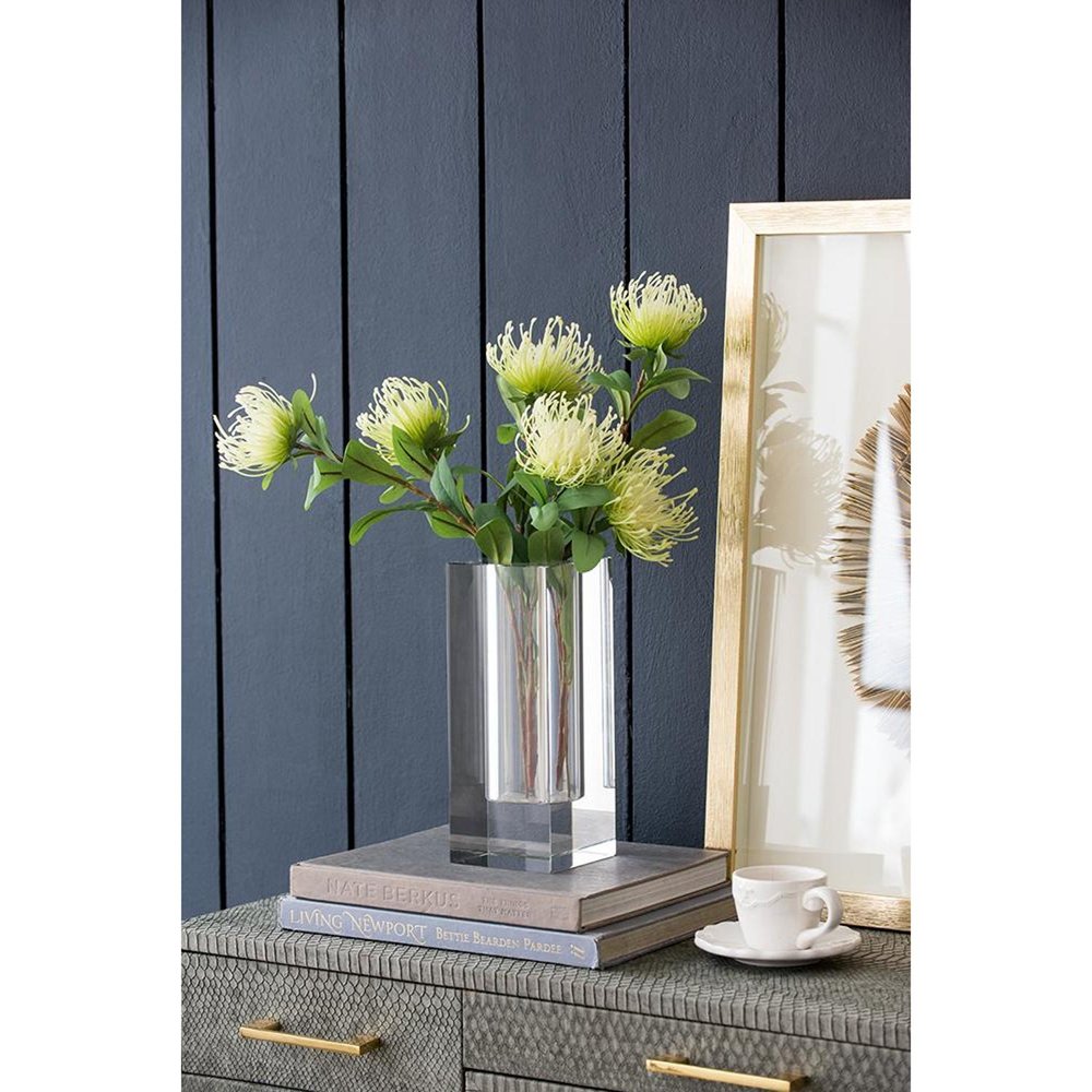 10" Clear Square Glass Table Vase