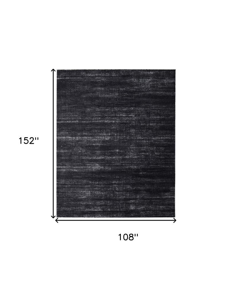 9' X 13' Black and Gray Power Loom Area Rug