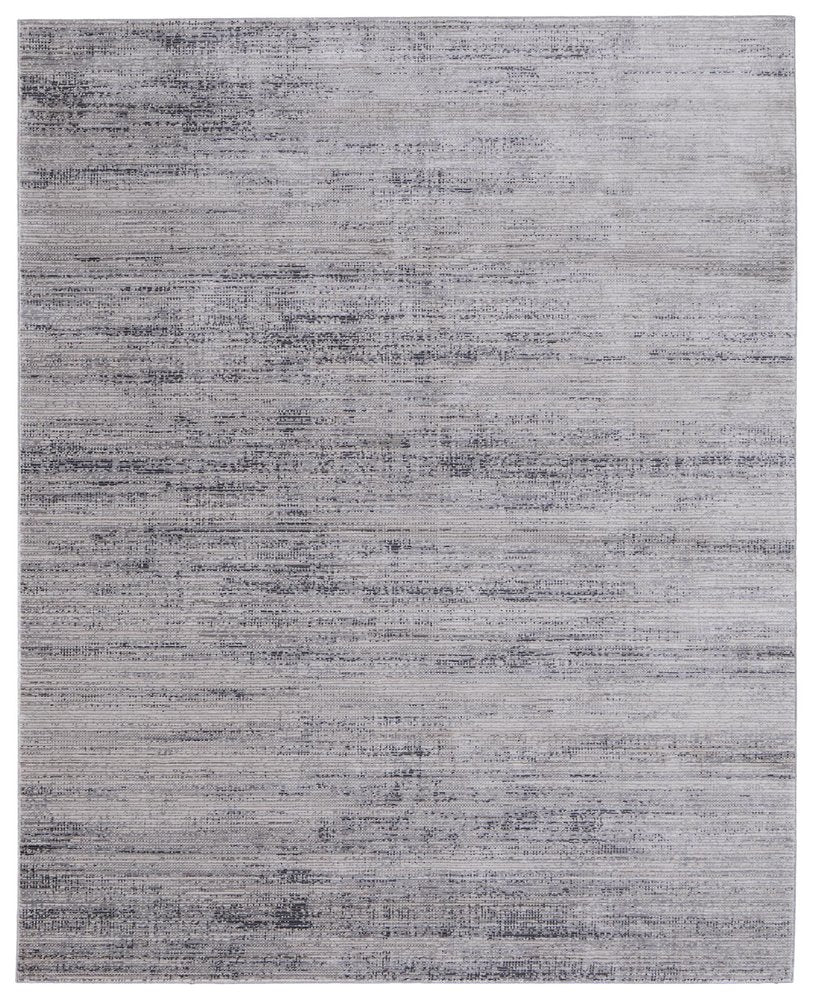 9' X 13' Gray Ivory And Taupe Area Rug