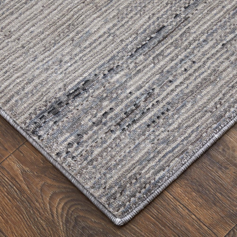 9' X 13' Gray Ivory And Taupe Area Rug