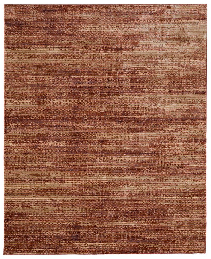 9' X 13' Tan and Brown Power Loom Area Rug