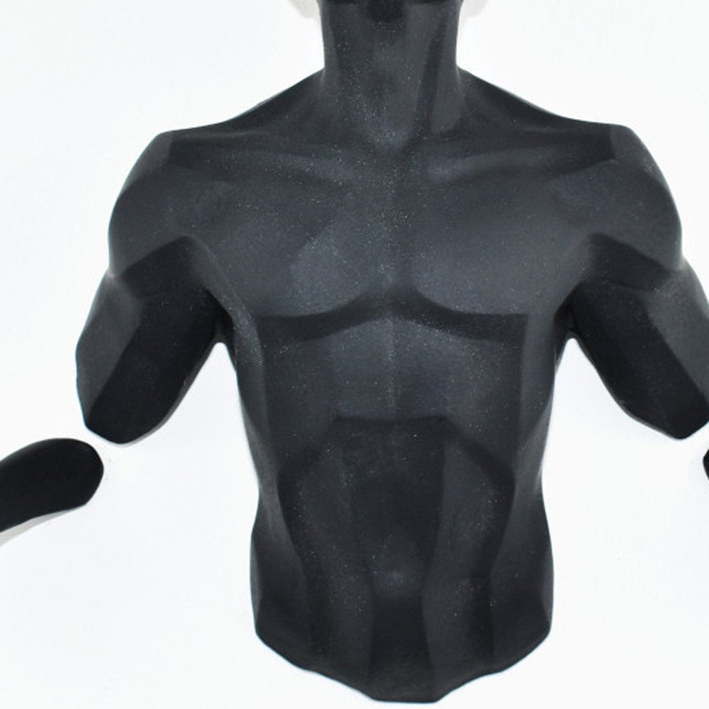 6" X 4" Black Resin Bursting Man Hanging Dimensional Sculpture