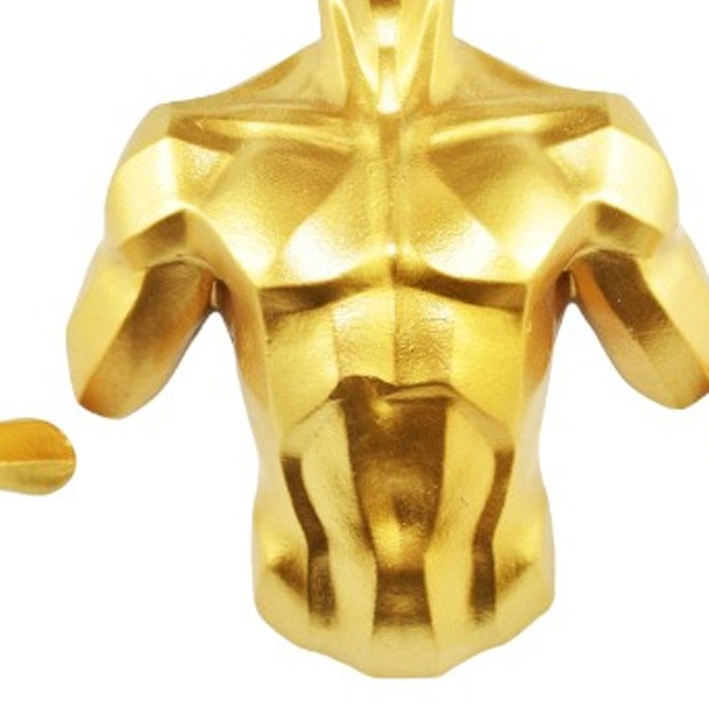 6" X 4" Gold Resin Bursting Man Hanging Dimensional Sculpture