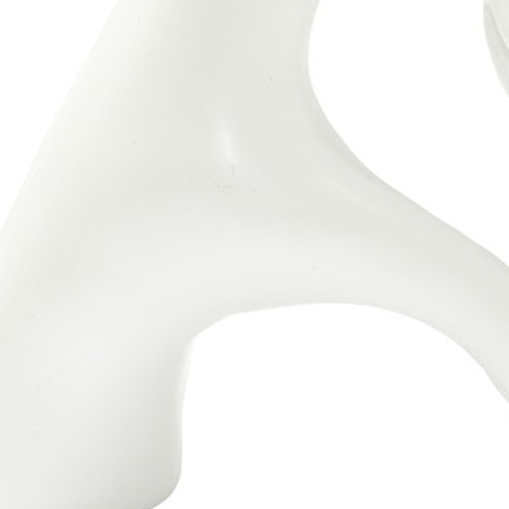 4" White Resin Heart Hands Tabletop Sculpture