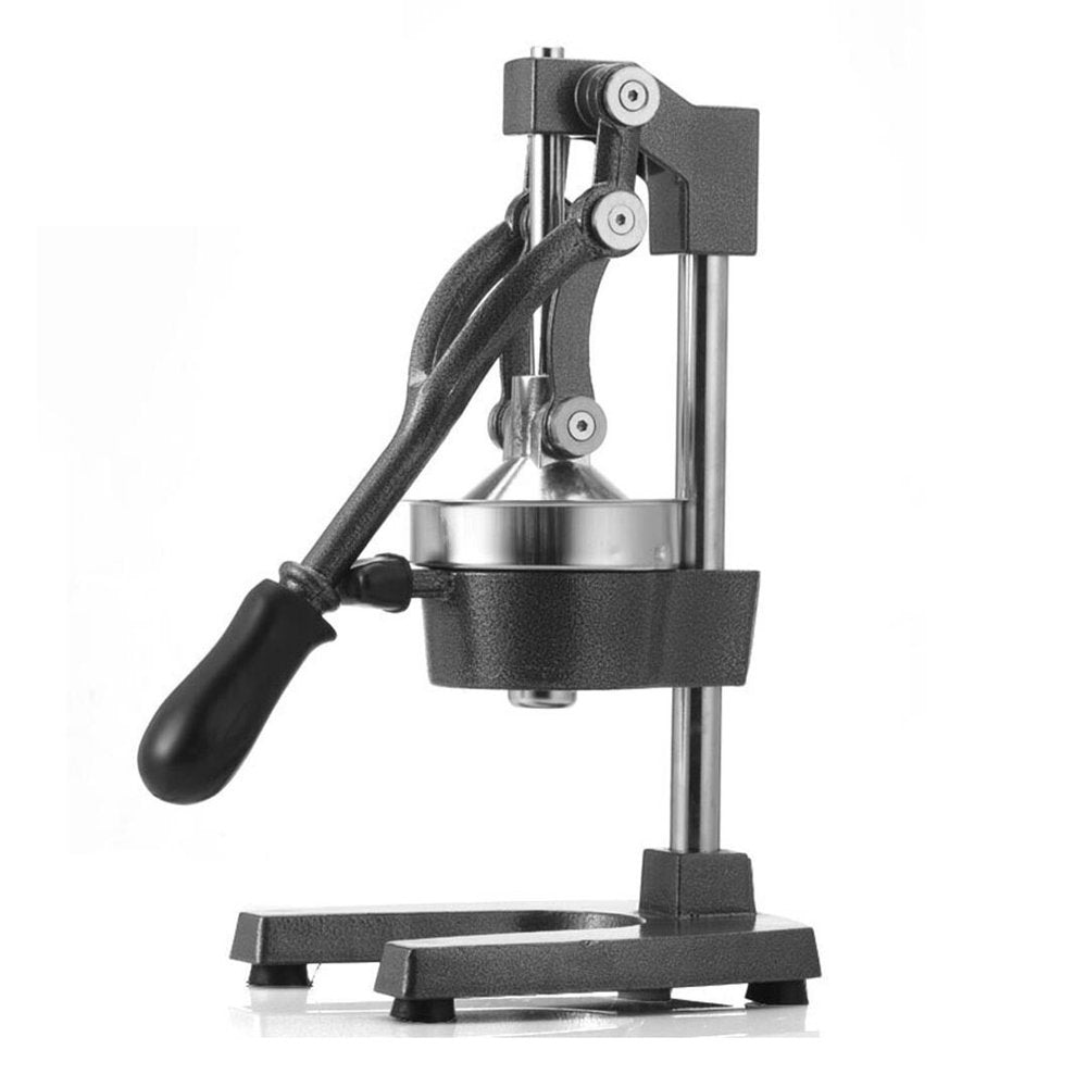 7" Black And Silver Stainless Steel Manual Juicer