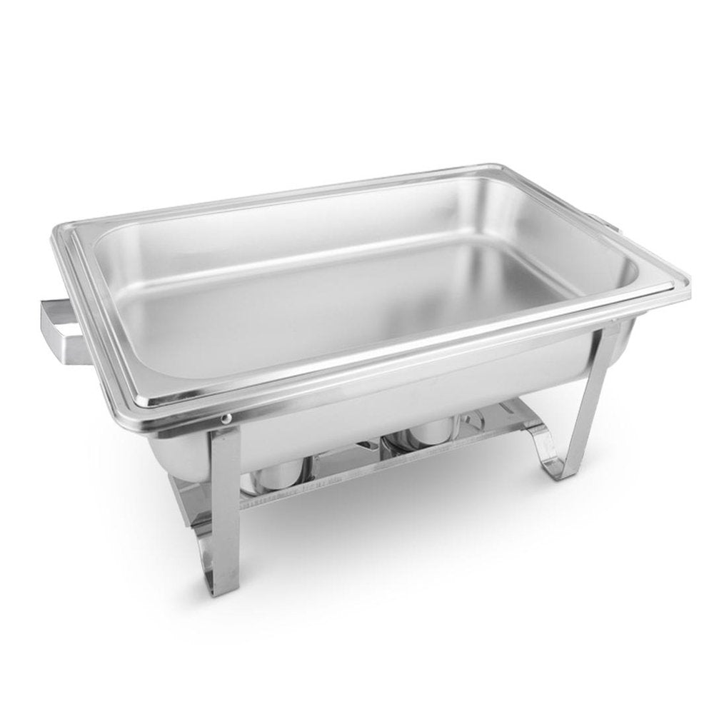 9" Silver Stainless Steel Chafing Dish With Stand