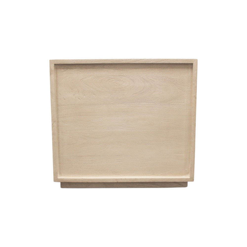 24" Natural Solid Wood One Drawer Nightstand