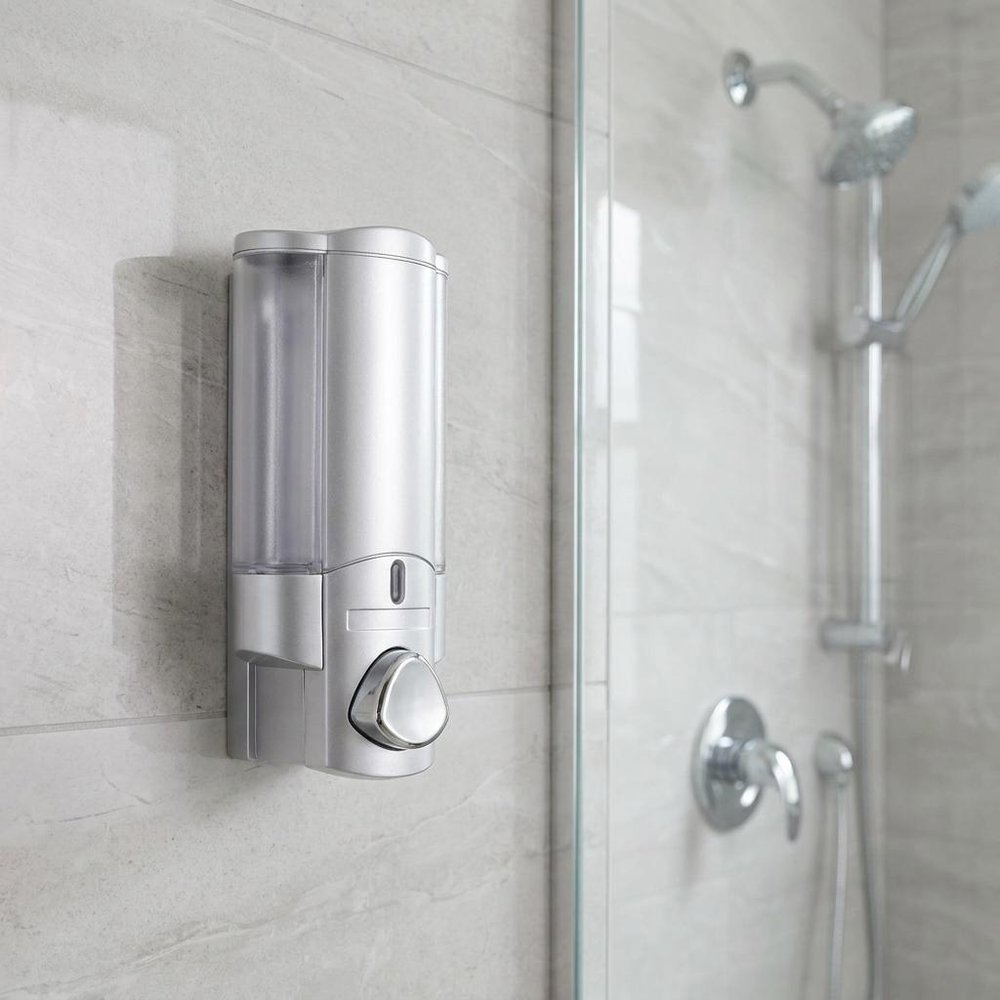 Gray Heavy Duty Plastic Wall Mount Soap Dispenser