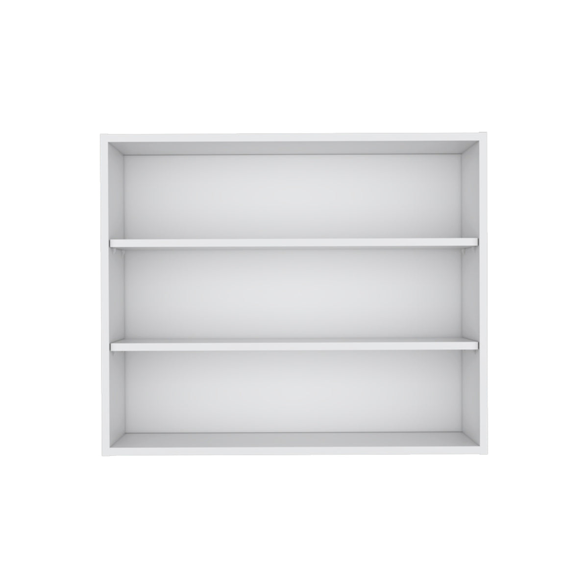 36" White Wood Three Tier Wall Mounted Floating Shelf