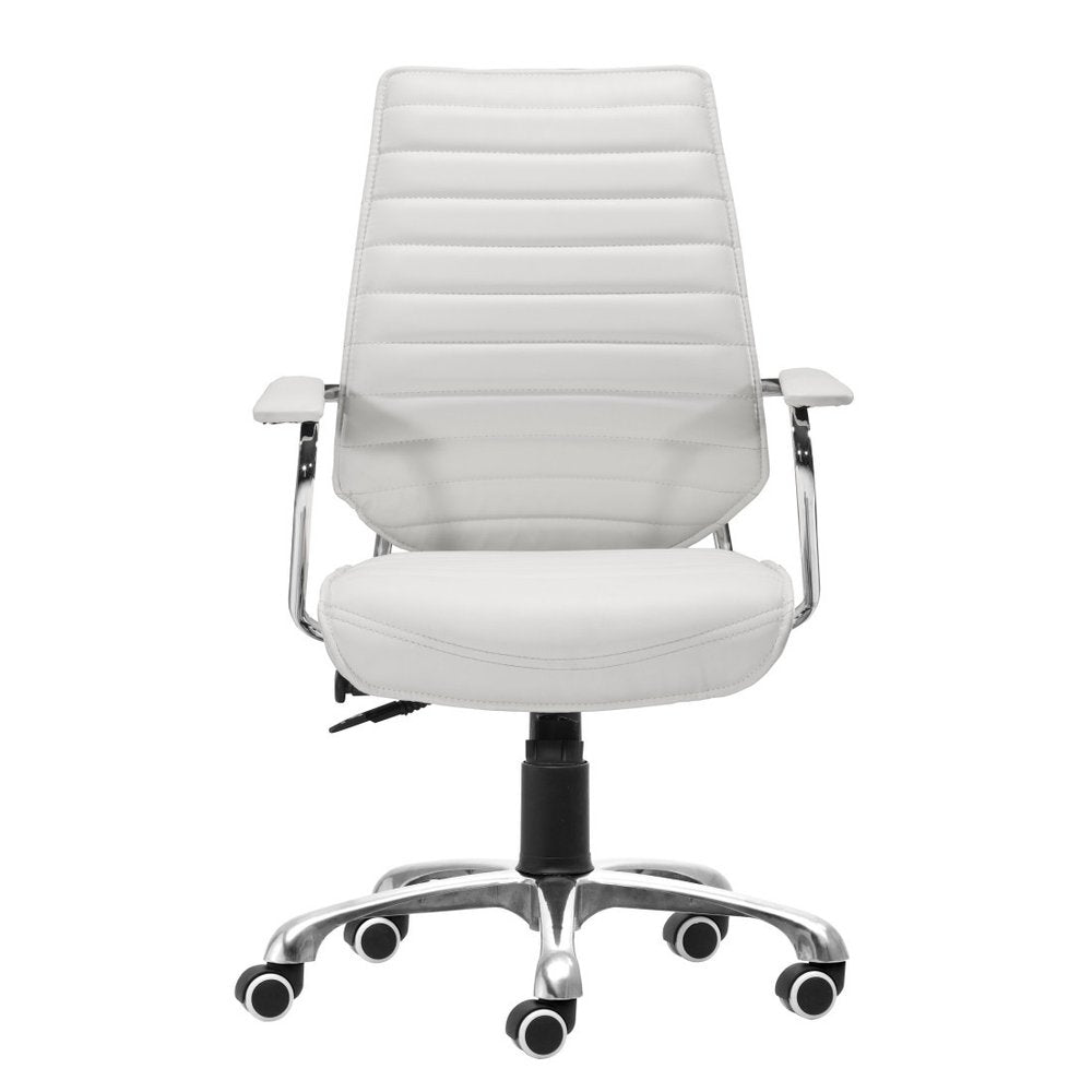 Black and Silver Adjustable Height Swivel Rolling Office Chair