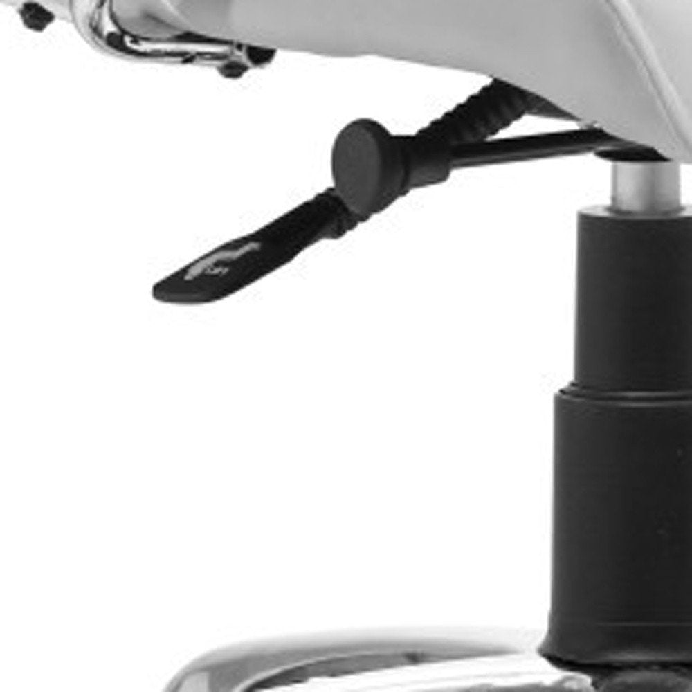 Black and Silver Adjustable Height Swivel Rolling Office Chair